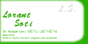 lorant soti business card